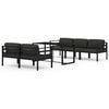 vidaXL 6 Piece Garden Lounge Set with Cushions Aluminium Anthracite