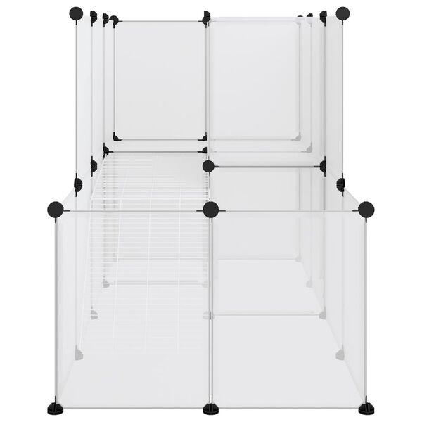vidaXL Small Animal Cage Transparent 142x74x93 cm PP and Steel