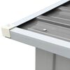 vidaXL Garden Log Storage Shed Galvanised Steel 330x92x153 cm Grey