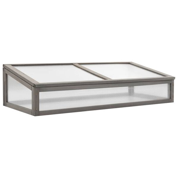 vidaXL Raised Bed with Greenhouse 110x54x120 cm Solid Fir Wood