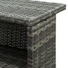 vidaXL 3 Piece Garden Bar Set with Cushions Poly Rattan Grey