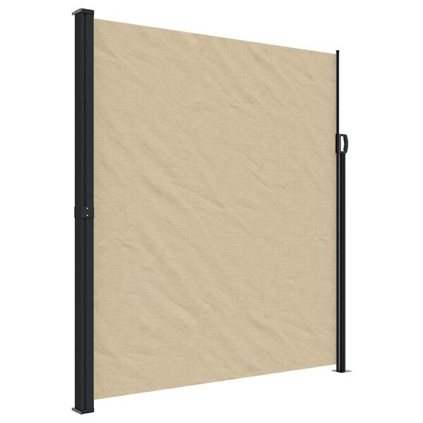 vidaXL Retractable Side Awning Beige 220x600 cm