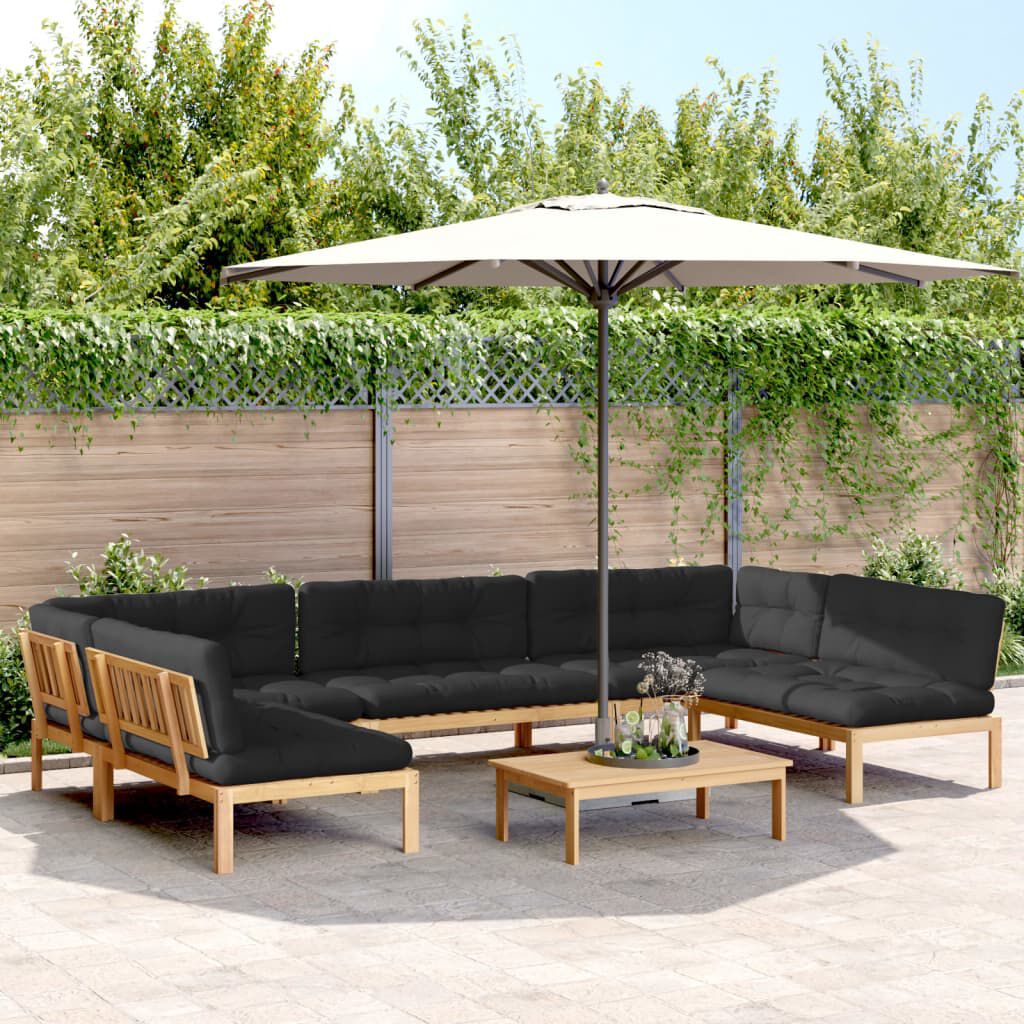 vidaXL 6 Piece Garden Pallet Sofa Set with Cushions Solid Wood Acacia