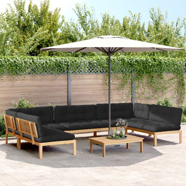 vidaXL 6 Piece Garden Pallet Sofa Set with Cushions Solid Wood Acacia