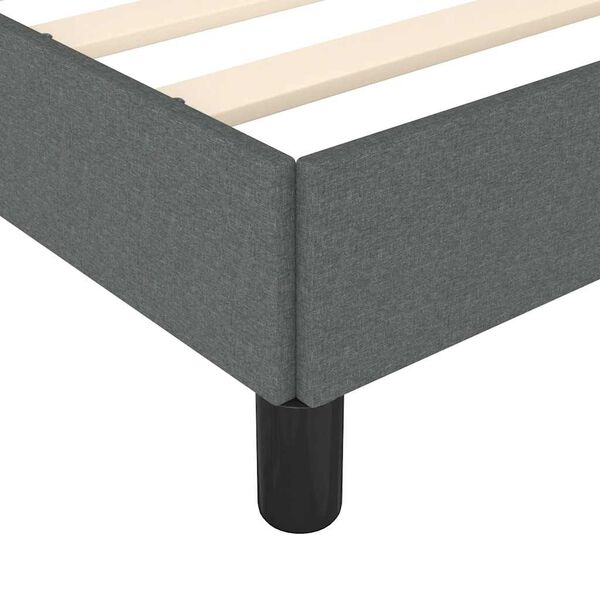 vidaXL Bed Frame without Mattress Dark Grey 193x203 cm King Fabric