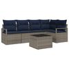 vidaXL Sofa Set 6 pcs Grey Poly Rattan