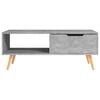 vidaXL Coffee Table Concrete Grey 100x49.5x43 cm Engineered Wood
