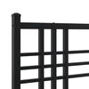 vidaXL Metal Bed Frame without Mattress with Headboard Black 193x203cm