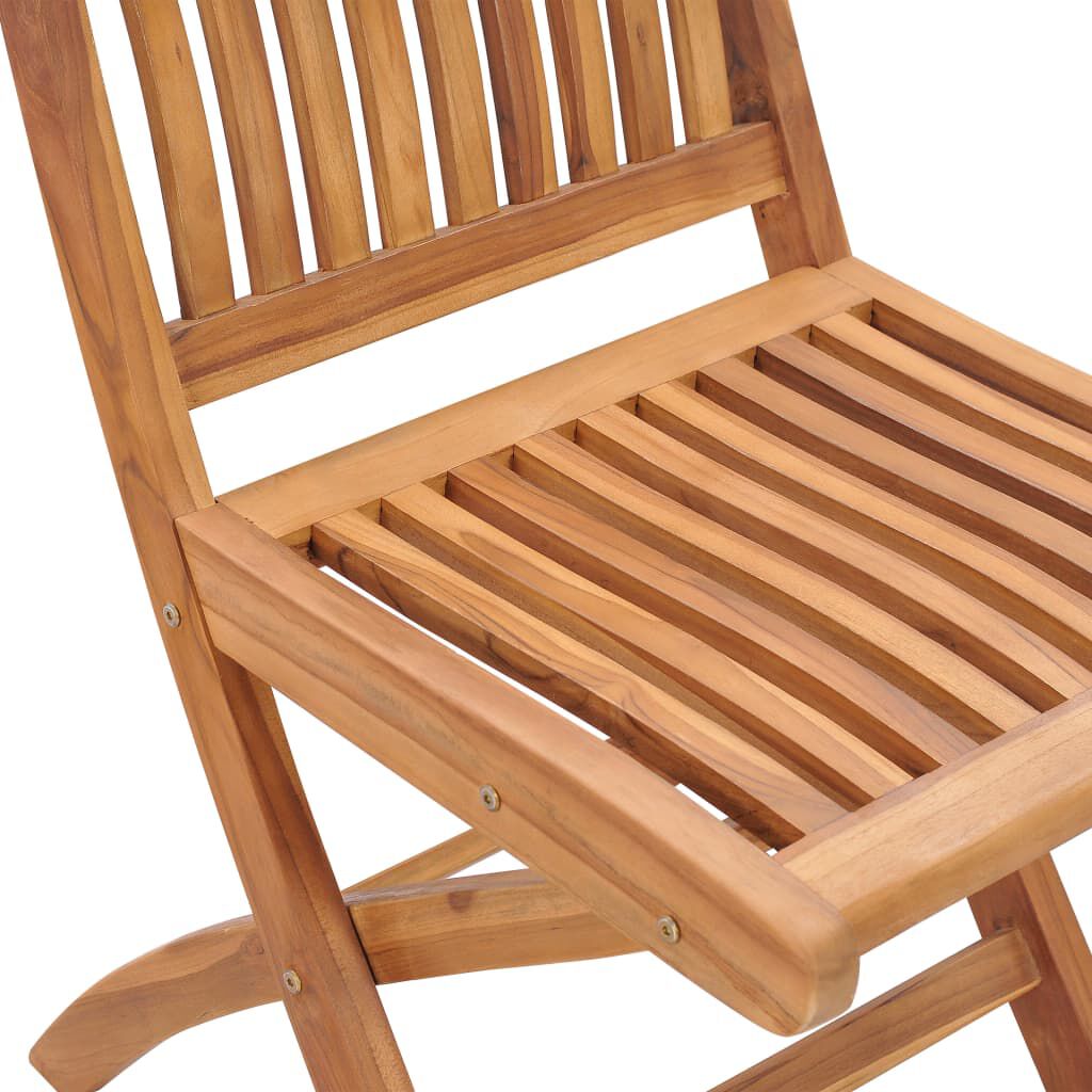 vidaXL Garden Chairs 2 pcs with Black Cushions Solid Teak Wood