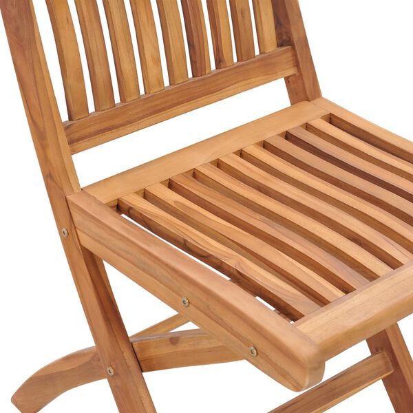 vidaXL Garden Chairs 2 pcs with Black Cushions Solid Teak Wood
