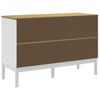 vidaXL Chest of Drawers FLORO White Solid Wood Pine