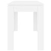 vidaXL Dining Table White 120x60x76 cm Engineered Wood