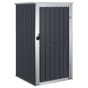 vidaXL Garden Tool Shed Anthracite 88x89x161 cm Galvanised Steel