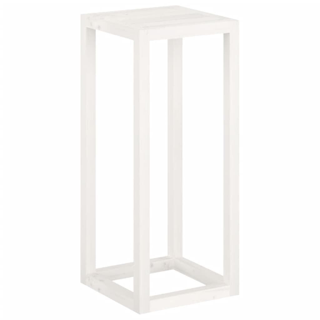 vidaXL 3 Piece Plant Stand Set White Solid Wood Pine