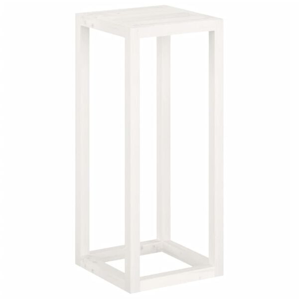 vidaXL 3 Piece Plant Stand Set White Solid Wood Pine