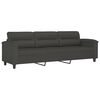 vidaXL 3 Piece Sofa Set with Pillows Dark Grey Microfibre Fabric
