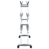 vidaXL Shoe Rack with Wheels Silver 66x27x100 cm