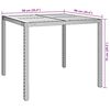vidaXL Garden Table Grey 90 x 90 x 75 cm Poly Rattan