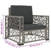vidaXL 6 Piece Garden Lounge Set with Cushions Poly Rattan grey