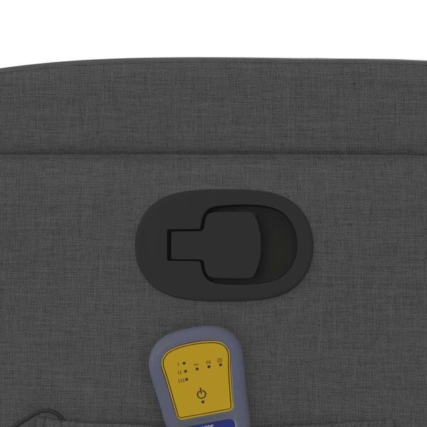 vidaXL Stand up Massage Recliner Chair Dark Grey Fabric