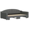 vidaXL Daybed with Trundle without Mattress Dark Grey 100x190 cm