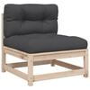 vidaXL 7 Piece Garden Sofa Set with Cushions Solid Wood Pine