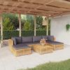 vidaXL 7 Piece Garden Lounge Set with Cushions Solid Teak Wood