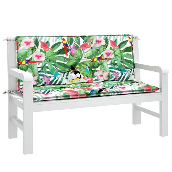 vidaXL Garden Bench Cushions 2pcs Multicolour 120x50x7cm Fabric