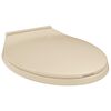 vidaXL Soft-Close Toilet Seat Beige Oval