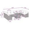 vidaXL Garden Sofa Set Manual 11 pcs Brown and red 100 x 55 x 73 cm