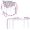 vidaXL 7 Piece Garden Dining Set with Cushions Grey Poly Rattan Glass