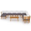 vidaXL 9 Piece Garden Lounge Set with Cushions Solid Wood Acacia