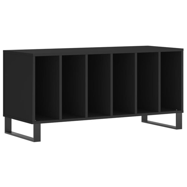 vidaXL Record Cabinet Black 100x38x48 cm Engineered Wood