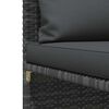vidaXL 4 Piece Garden Sofa Set with Cushions Poly Rattan Grey