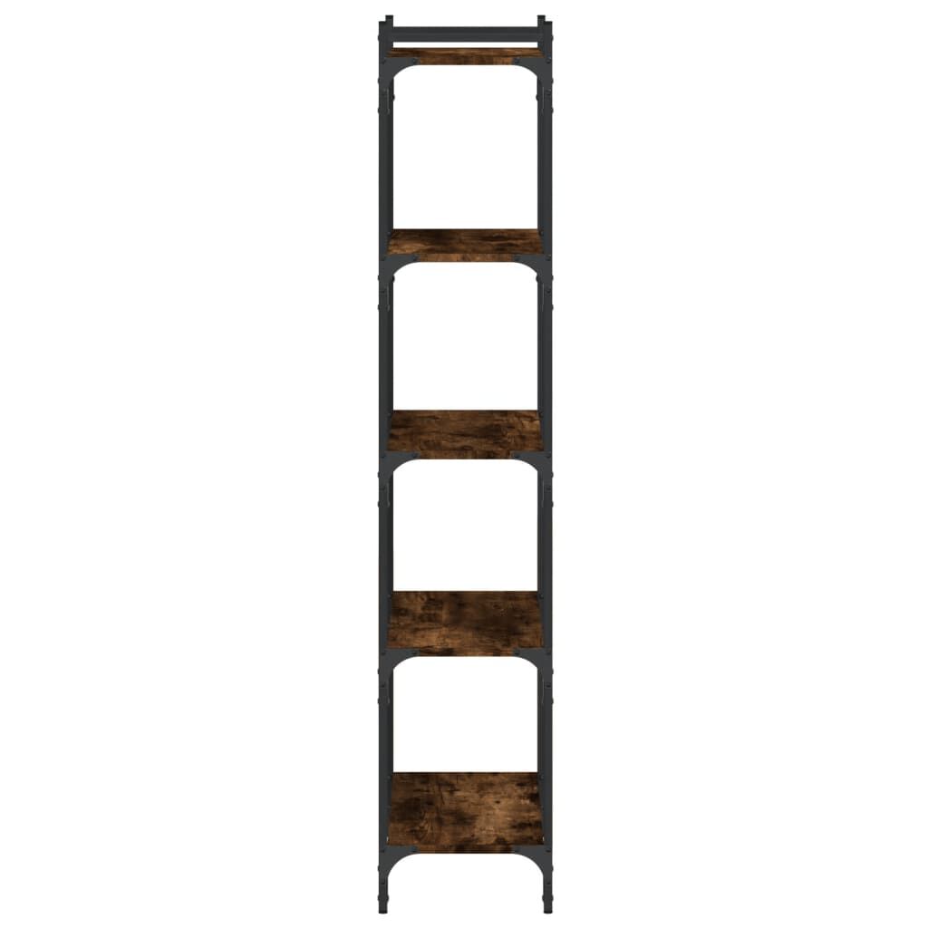 vidaXL Bookcase 5-Tier Smoked Oak 60x30x154 cm Engineered Wood