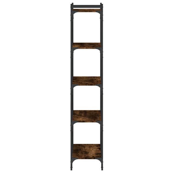 vidaXL Bookcase 5-Tier Smoked Oak 60x30x154 cm Engineered Wood