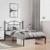 vidaXL Metal Bed Frame without Mattress with Headboard Black 100x200cm
