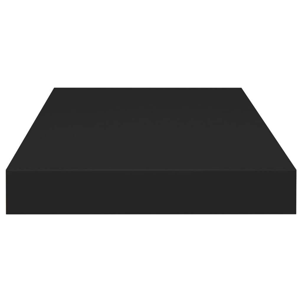 vidaXL Floating Wall Shelf Black 50x23x3.8 cm MDF