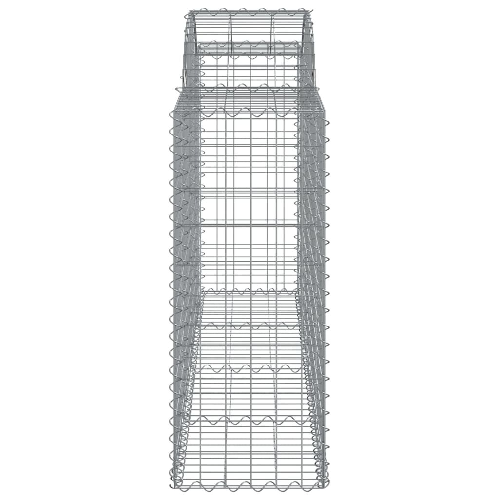 vidaXL Arched Gabion Baskets 8 pcs 200x50x100/120 cm Galvanised Iron