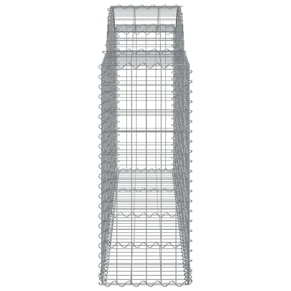 vidaXL Arched Gabion Baskets 8 pcs 200x50x100/120 cm Galvanised Iron