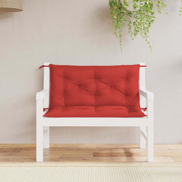 vidaXL Garden Bench Cushion Red 100x(50+50)x7cm Oxford Fabric