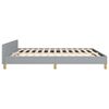 vidaXL Bed Frame without Mattress Light Grey California King Fabric