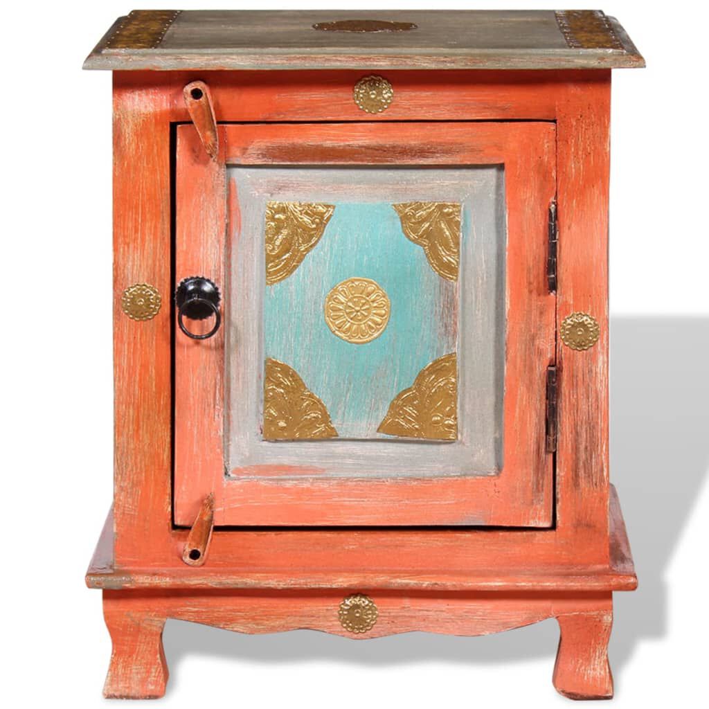 vidaXL Nightstand Solid Mango Wood Orange