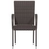 vidaXL Stackable Outdoor Chairs 4 pcs Poly Rattan Brown