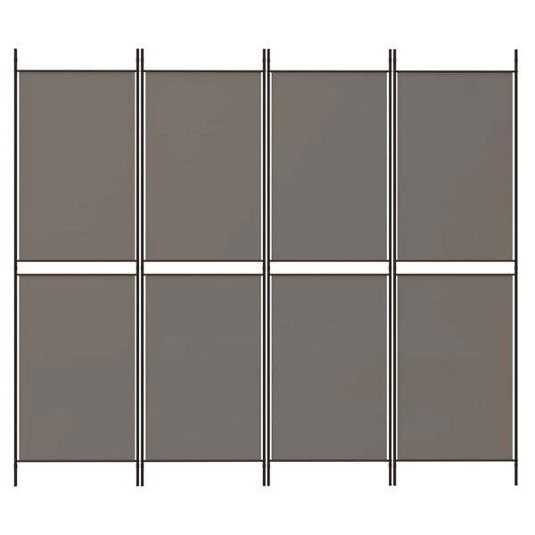 vidaXL 4-Panel Room Divider Anthracite 200x200 cm Fabric