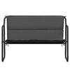 vidaXL 2-Seater Garden Bench with Cushion Anthracite Steel