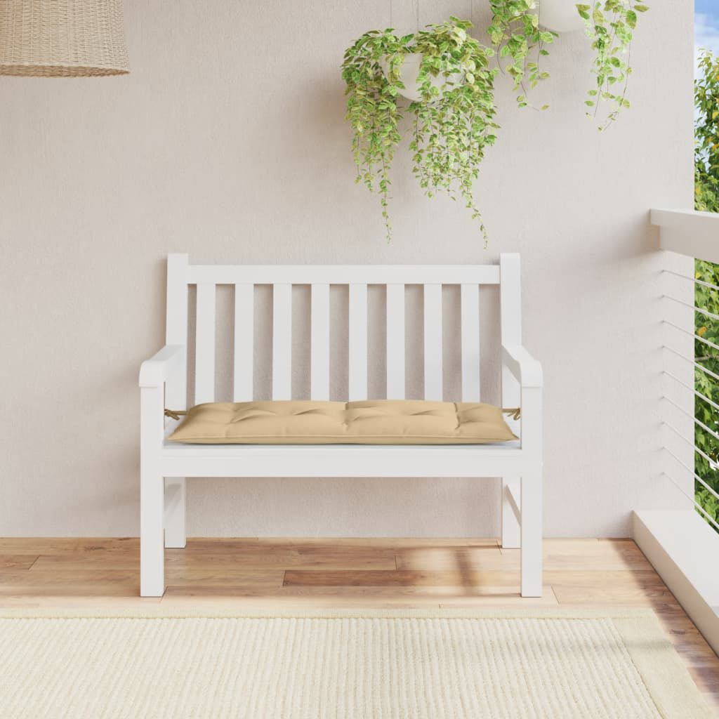 vidaXL Garden Bench Cushion Melange Beige 100x50x7 cm Fabric