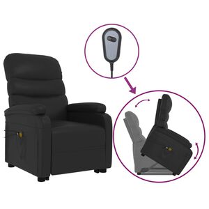 vidaXL Stand up Massage Chair Black Faux Leather
