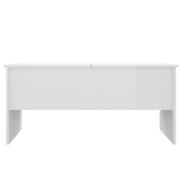 vidaXL Coffee Table High Gloss White 102x50.5x46.5 cm Engineered Wood