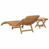 vidaXL Sun Lounger Folding 2 pcs Brown Solid Teak Wood